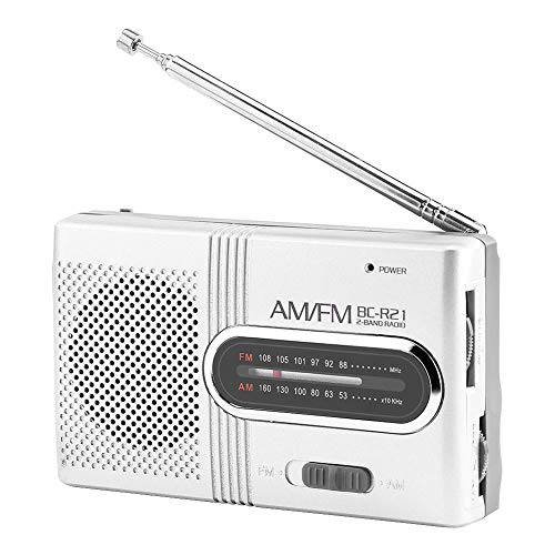 Wendry Mini Radio, Universal Portable AM/FM Mini Radio Stereo Speakers Receiver Music Player with Telescopic Antenna