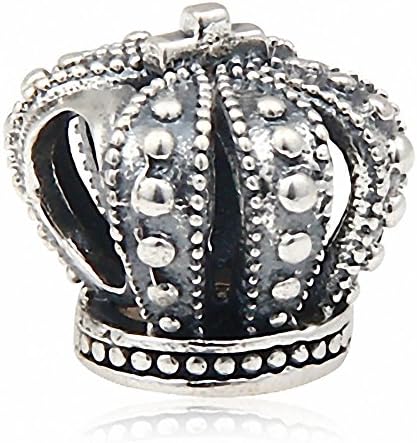 Royal Crown Charm Solid 925 Sterling Silver Tiara Charms for Charms Bracelets