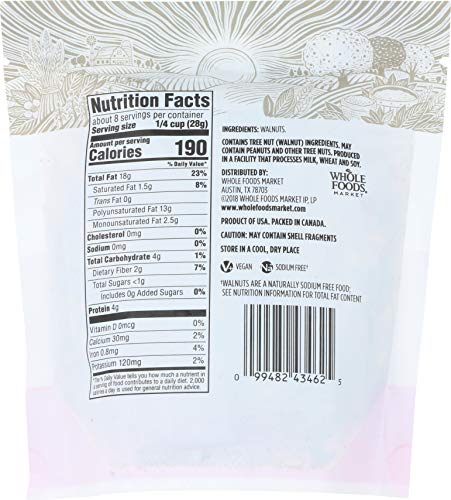 365 BY WHOLE FOODS MARKET, CHOPPED WALNUTS, 8 OUNCE