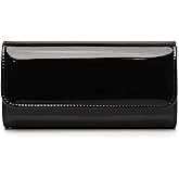 Patent Leather Envelope Clutch for Women Stylish Evening Handbag with Detachable Chain, Perfect for Wedding, Party & Prom
