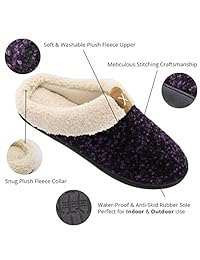 Pantuflas de espuma de memoria y suela antideslizante para mujer