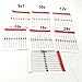 McIgIcM Zener Diode kit,140pcs 500mW ±5% Through Hole DO-35 14 Values Each 10pcs,zener diode assorment