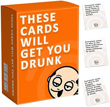 TONFAY These Cards Will Get You Drunk - Fun Adult Drinking Game For Parties Bar - Very Obvious Purpose(100 Piece)