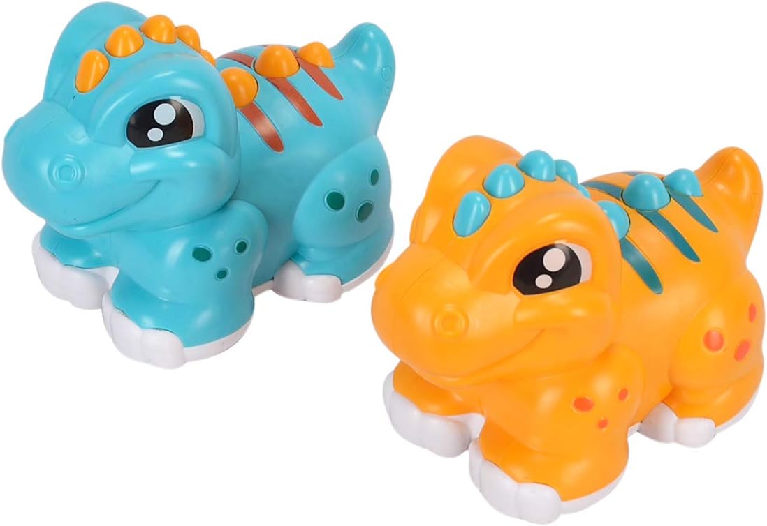 Chords Friction Car Push N Go Set of 2 Colorful Dinosaur Toy Vehicle Playset for Kids
