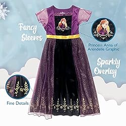 Disney Girls' Frozen Fantasy Gown Nightgown, ANNA