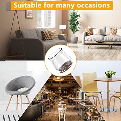 Felt-Furniture Chair-Leg Slider Floor-Protector Pad - 16 Pcs Silicone Felt Pad,Protecting Floors from Scratches and Noise, Smooth Moving for Chair Feet