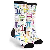 Colorful Pi Math Novelty Socks For Women & Men One Size - Gifts