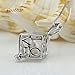 Coobbar Hollow Pearl Bead Cage Pearl Pendant Necklace Include 1pcs Bead Cage Pearl Pendant 2pcs 925 Sterling Chain 4pcs Color Pearl (Love Cube)