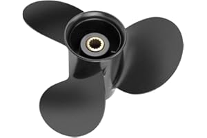 Qiclear OEM Upgrade 9.25 x 9 &10&11 Pitch 14 Spline Tooth Aluminum Boat Propeller fit Mercury Outboard Motos 9.9/15/20HP &Tohatsu Motos 9.9/12/15/18HP/20HP,NSM NSF MFS, 2-1/2" Gearcase,Rh