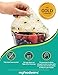 Beeswax Wraps by Myfoodware - Eco Friendly Reusable Food Wraps - Biodegradable & Organic Natural Wraps Create Great Seal Keeps Food Fresh - Recyclable & Sustainable 4 Pack Variety of Different Sizes!