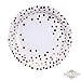 125 PCS Rose Gold Dot Disposable Paper Plates and Plastic Silverware Dot Design, 25 Dinner and Dessert Plates, 25 Forks, Spoons and Knives! for Any Special Occasion! Bridal, Birthday, Bachelorette!
