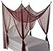 Heavenly 4 Post Bed Canopy, Burgundy