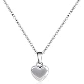 Desnuage Silver Heart Necklace for Women - Hypoallergenic Dainty Silver Heart Pendant on Delicate Chain