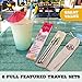 BOBA FIDE Stainless Steel Boba Straws - 9.4” & 8.5” Long, Safety Silicone Tips & Brushes in 2 Travel Cases Included, Angled Tip Extra Wide Bubble Tea Milkshake Straws, 4 Reusable Metal Straws