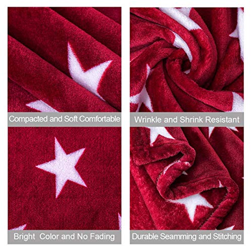 JML Throw Blanket for Couch Super Soft Lightweighted Microfiber Fuzzy