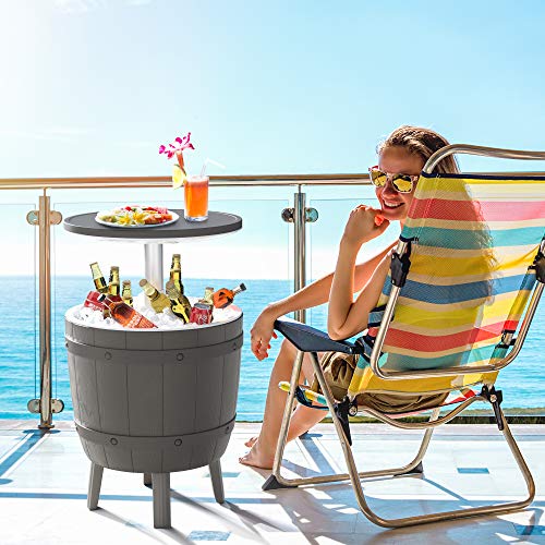 Cozy Castle 3 in 1 Cooler Table Outdoor, Resin Drink Cooler for All