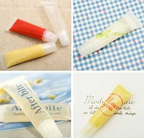 Ewandastore 50PCS 8ml Empty Tubes Lip Gloss Balm Clear Cosmetic Mini Containers