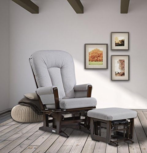 Dutailier Modern 0406 Glider Multiposition-Lock Recline with Nursing Ottoman Included