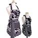 Flirty Aprons Bundle - 2 Items - Women's Sassy Black Apron & Girl's Sassy Black Apron