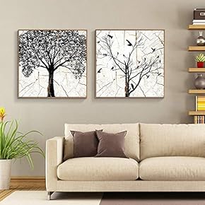 Floating Framed for Living Room Bedroom Wooden Background...