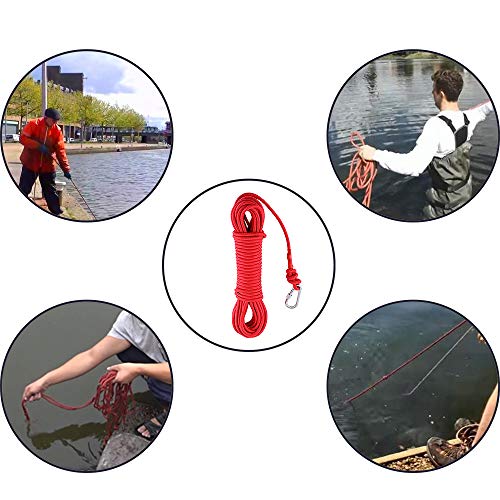 MHDMAG Fishing Rope, Carabiner Braid Rope, Nylon Rope Mooring