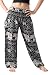 B BANGKOK PANTS Women's Harem Pants Bohemian Clothing Hippie Boho Elephant Pant Beach Casual Smocked High Waist (Black, One Size) primary