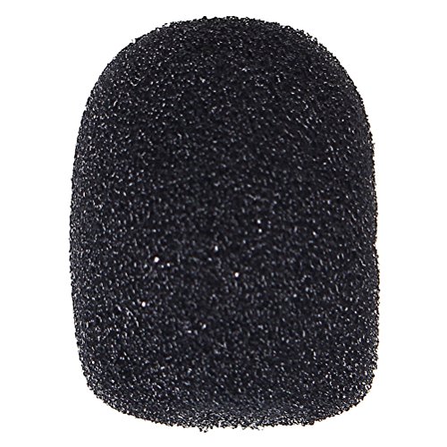WODE Shop 15 Pack Foam Microphone Windscreen, Headset Microphone Sponge Foam Cover Shield Protection (Black)