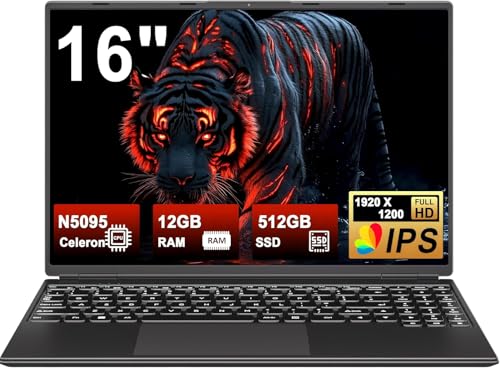 NOTODD 16 Inch Gaming Laptop 12GB 512GB SSD