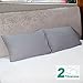 Adoric Queen Pillow Protectors, 2 Pack Brushed Microfiber Wrinkle-resistant Hypoallergenic Pillow Covers Pillowcases(Gray)