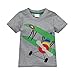 Metee Dresses Boy's Grey Short Sleeve Cotton T-Shirts Cartoon Tops Size 3 Years