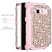 Hekodonk Compatible with Galaxy Note 8 Case, 3D Luxury Sparkle Glitter Shiny Heavy Duty Shockproof Full-Body Protective Cover High Impact Hybrid Case for Samsung Galaxy Note 8 - Bling Rose Gold