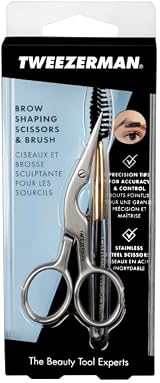 Tweezerman Eyebrow Shaping Kit Brow Scissors Brush Professional Stainless Steel view 8