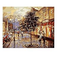 Classic Jigsaw Puzzle 1000 Pieces Adults Puzzle Wooden Puzzle Night Street DIY Park Walker Art Modern Art Decoration Gift Crafts 75X50Cm