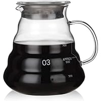Glass Coffee Carafe, Standard Coffee Server for Pour Over Coffee Maker, Clear Coffee Pot, 800ml
