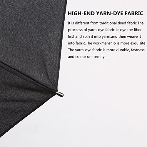 Kobold Travel Umbrella 3 Fold Windproof Lightweight Compact Umbrellas Black Rain & UV Umbrella