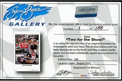Dale Earnhardt Jr. (Autographed by Artist Sam Bass) 11" x 17" 2 For The Show Photograph - Fanatics Authentic Certified