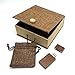 LONMAX Walnut Wood USB Flash Drives 16GB with Cloth Gift Box USB Flash Disk for Gift (16GB, Walnut+Linen)