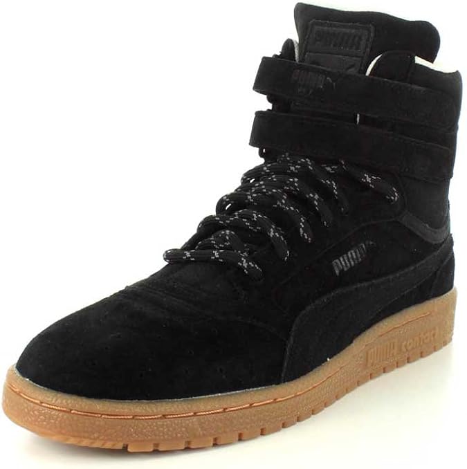 Puma Men's Sky Ii Hi Winterised Black HighTop Leather Basketball Shoe 6M Amazon.co.uk Shoes