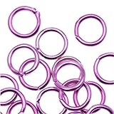 Light Purple Color Aluminum Open Jump Rings 6mm 19 Gauge (50)