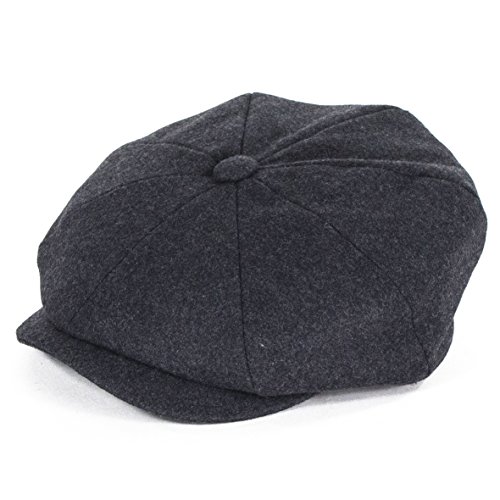 Failsworth Hats Alfie Melton Bakerboy Cap - Grey