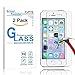 KATIN [2-Pack] Screen Protector For iPhone SE 2016, iPhone 5S, iPhone 5, iPhone 5C Tempered Glass, 9H Hardness, Bubble Free, Easy to Install