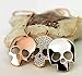 Dazzle flash Skulls Necklace Gothic Jewelry Punk Necklaces Rose Gold Tone NGG150