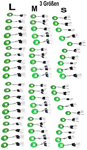 SANDAFISHING 360 Gummistopper in 3 Größen Schnurstopper Angel Zubehör Friedfisch Set Posen- Stopper Gummiperle (360…