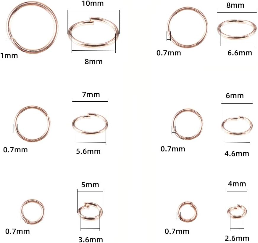 PH PandaHall 6 Size Open Jump Rings - Image 3