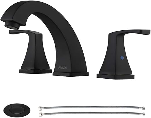 Parlos 2 Handle Widespread Bathroom Faucet With Pop Up Drain And