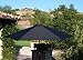 Formosa Covers 9ft Umbrella Replacement Canopy 6 Ribs in Black (Canopy Only)
