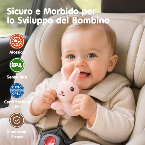 hahaland Giochi Bambini 1 Anno, Set di Peluche Animali con Suoni Realistici | 6 Animali Giungla con Suoni, 2 in 1 Tappetino da Gioco & Borsa, Giocattoli Montessori Sensoriale, Regalo 6 9 12 Mesi