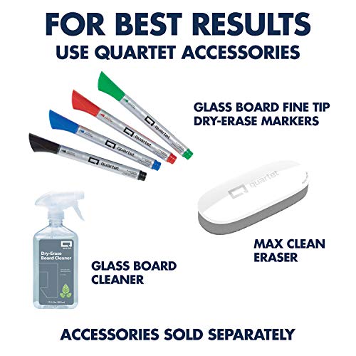 Quartet Glass Desktop Notepad, 9" x 6", Whiteboard, Dry Erase Surface