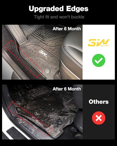 3W 9 Piece Set Floor Mats & Boot Liner & Seat Back Cover Fit for Tesla Model Y 2021-2024, All Weather Dog Friendly TPE Car Mats Anti-slip Heavy Duty Tesla Accessories (Not for Model Y Juniper)