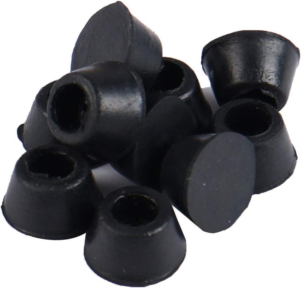 Uxcell 10pcs Rubber Feet Bumpers Furniture Table Amplifier Speaker Cabinet Leg Pads, D14x10xH8mm, Black, 14x10x8mm/0.55